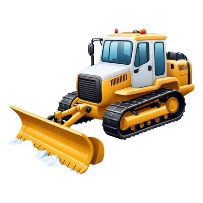 Mountain grooming snowcat with a plow sticker