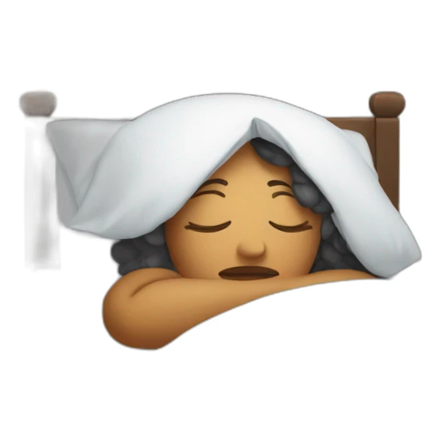 Tired Lady in Bed sticker