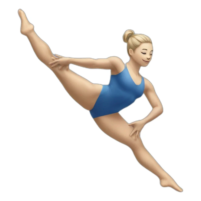 female apparatus gymnastics pose sticker