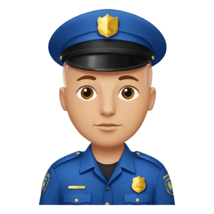 bald police sticker