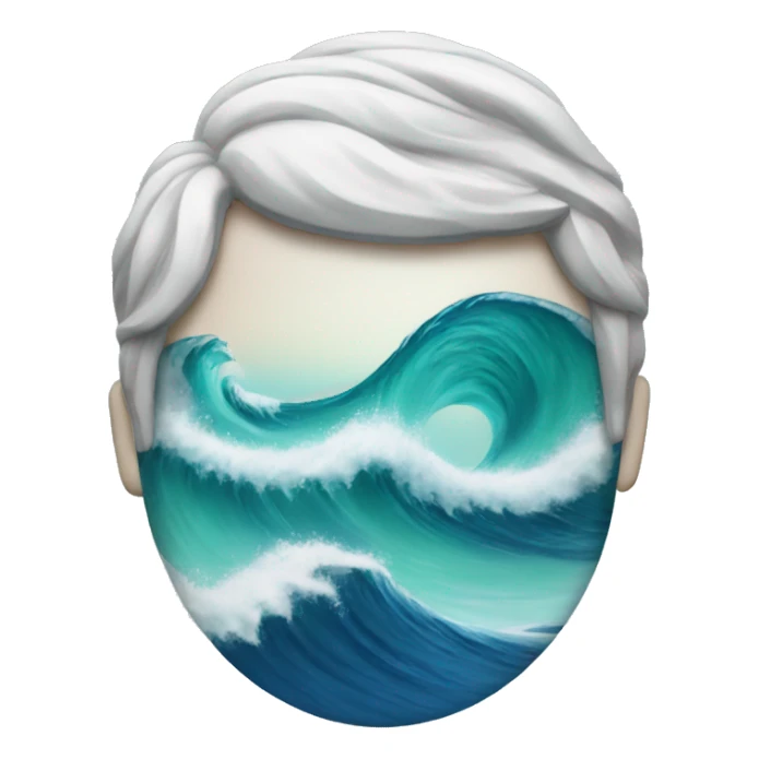 the wave is a mirror sticker
