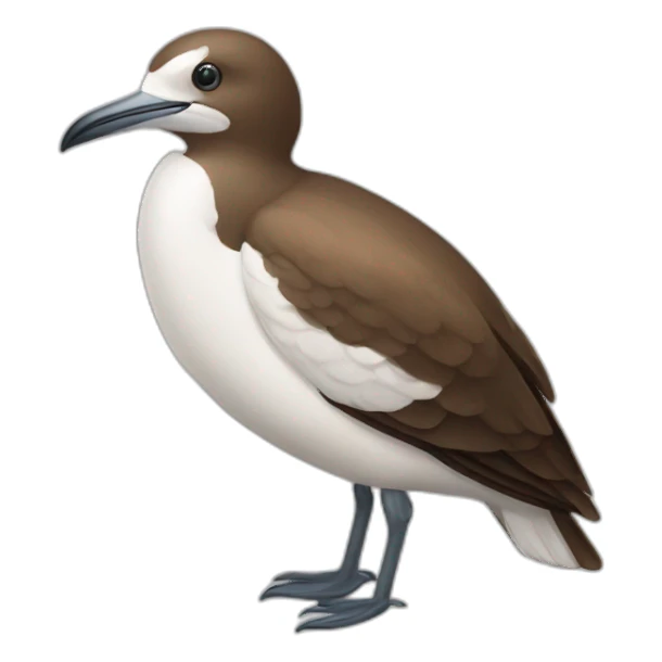 brown and white sea bird sticker