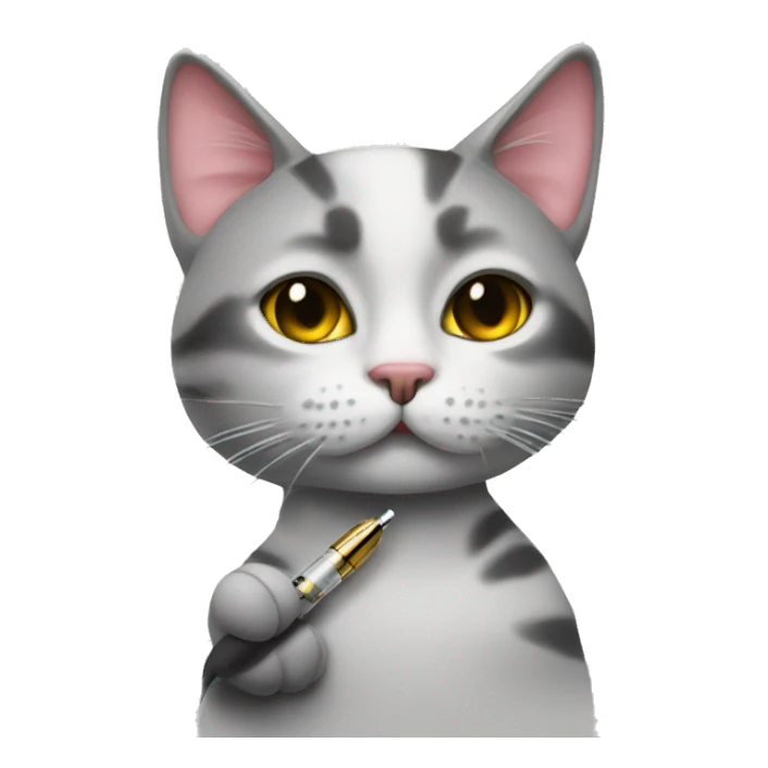 Cat with a THC pen sticker