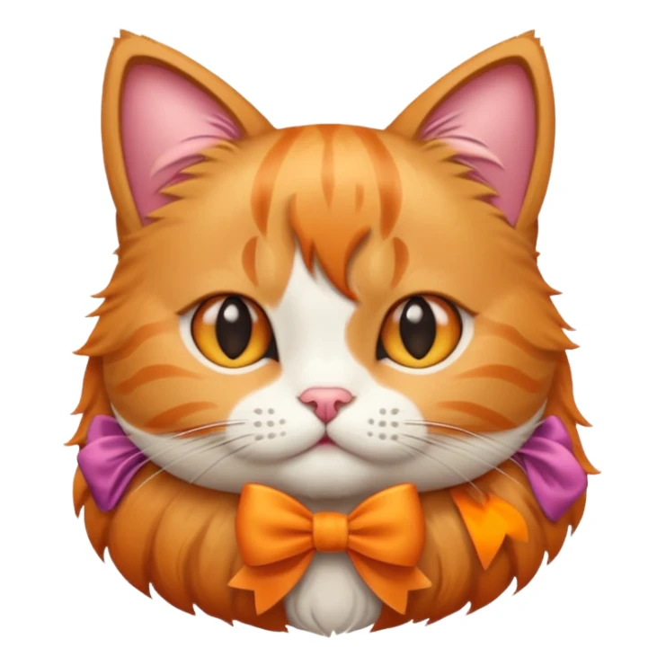 cat with bow sticker