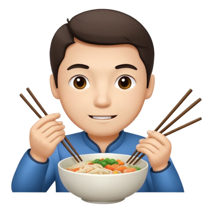 Man eating Malatang sticker