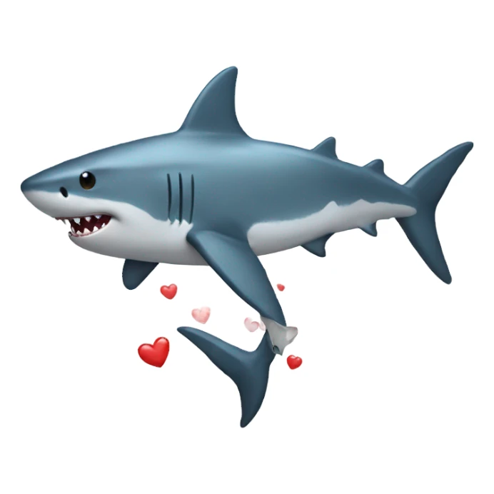 Shark heart emoji  sticker
