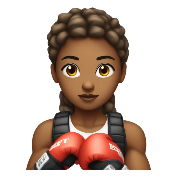 Girl boxing sticker