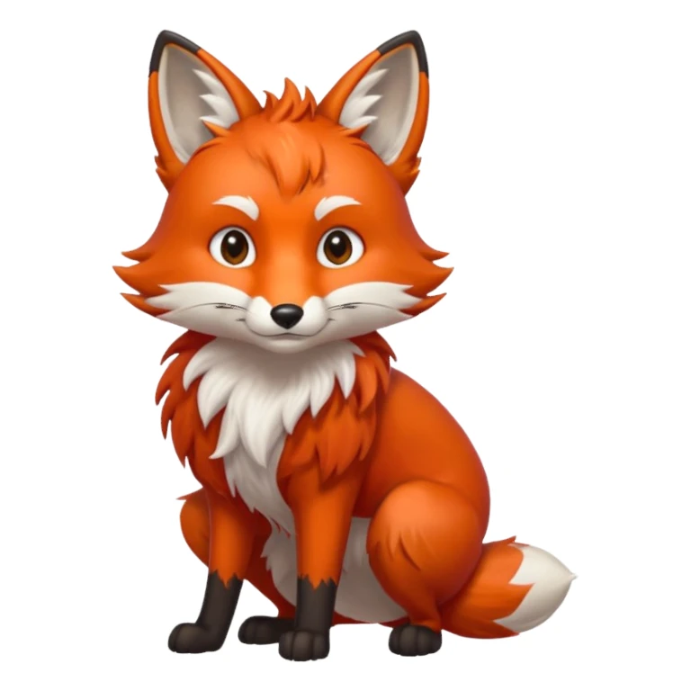 crimson brave fox sticker