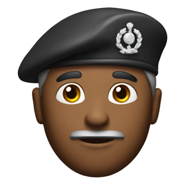 Man with beret on his head sticker