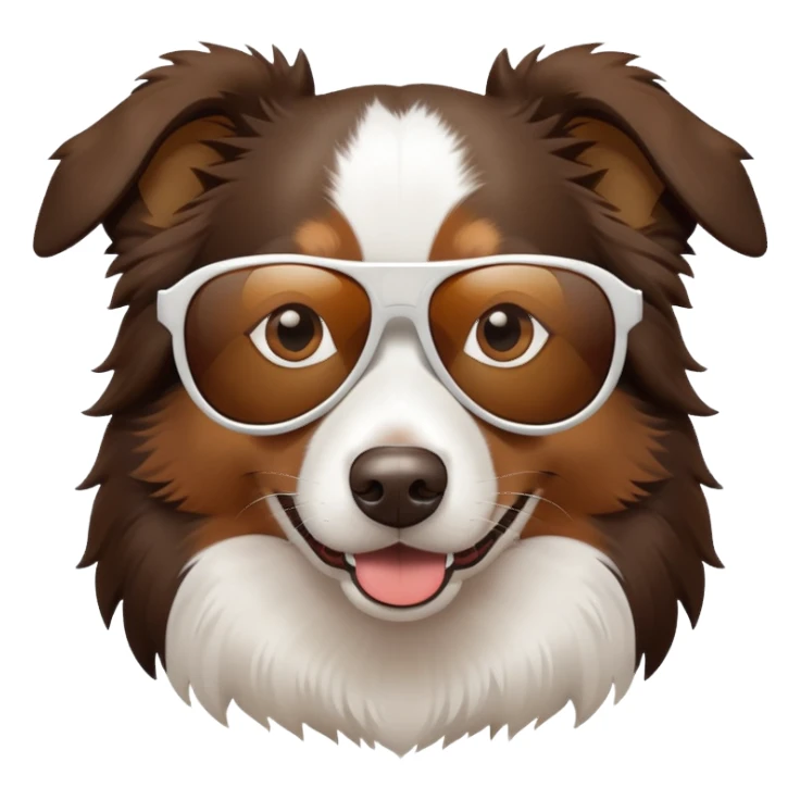 border collie wearing sunglasses sticker