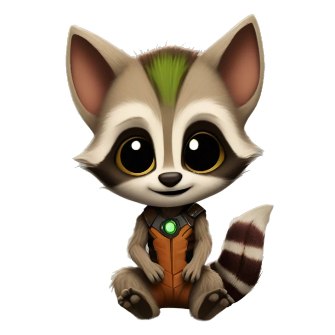 baby groot and rocket racoon sticker