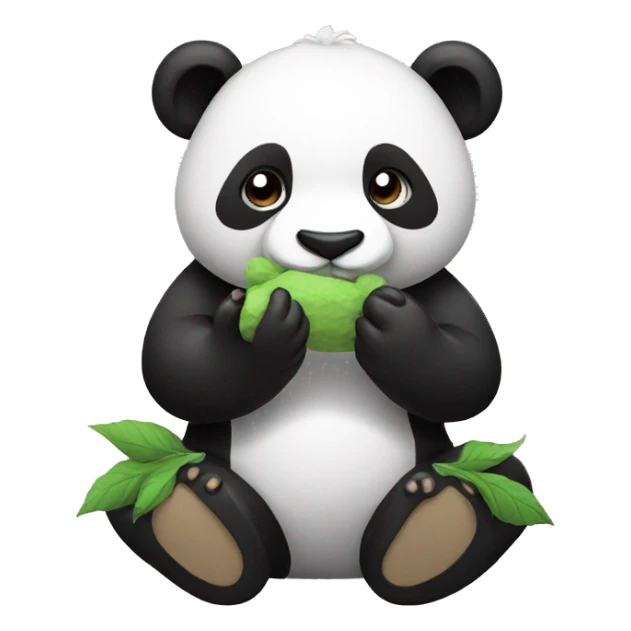 Panda eating cotton candu sticker