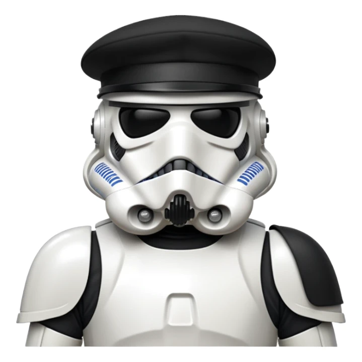 Stormtrooper wearing black beret sticker