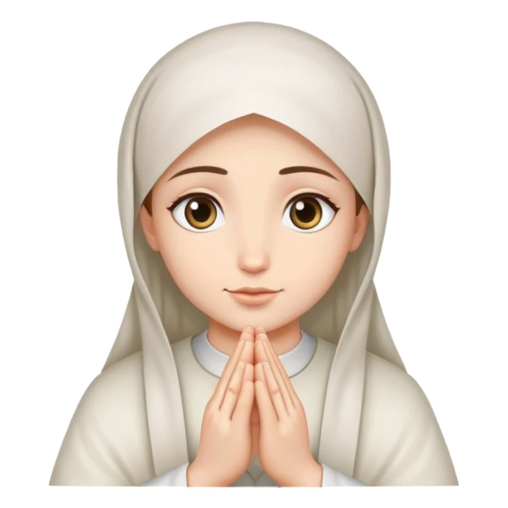 pleasing eyes with prayer hands  sticker