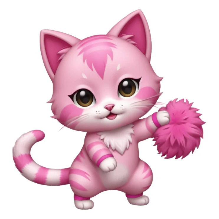 chibi anime pink cat twerking sticker