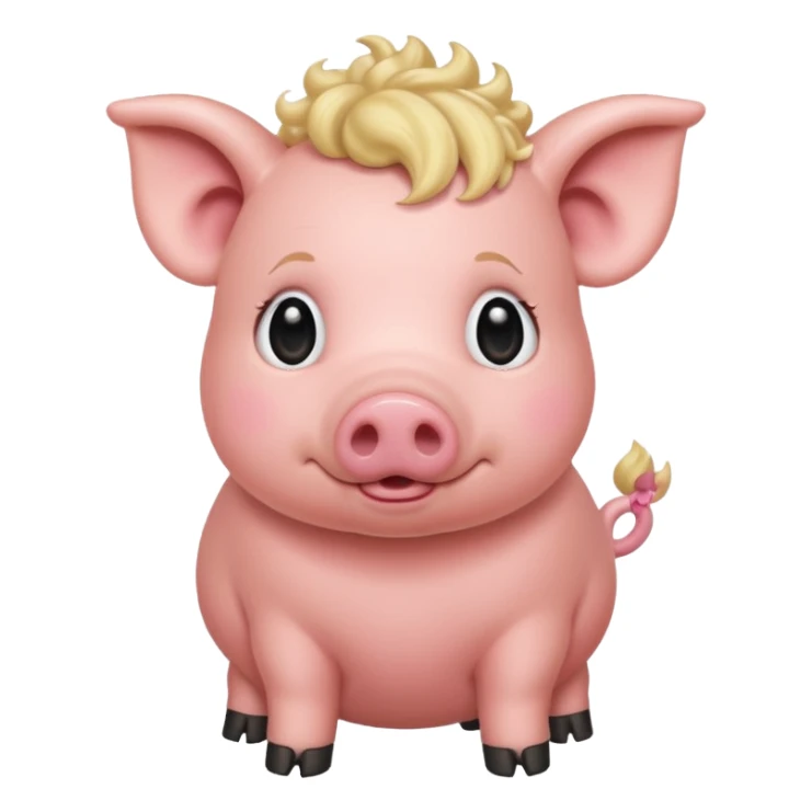 blonde haired pig sticker