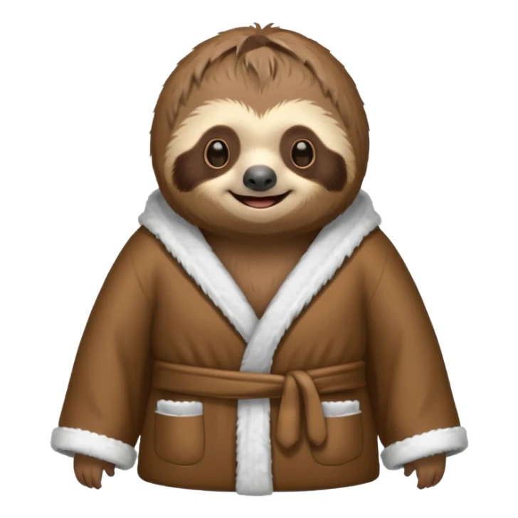 Sloth wearing a robe sticker