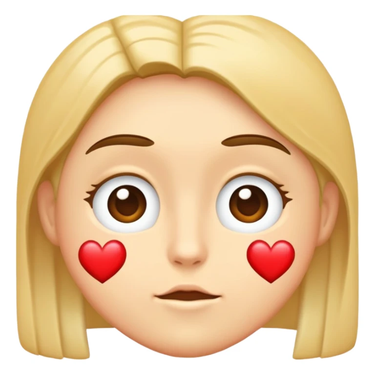 geschocktes gesicht mit herzen  sticker