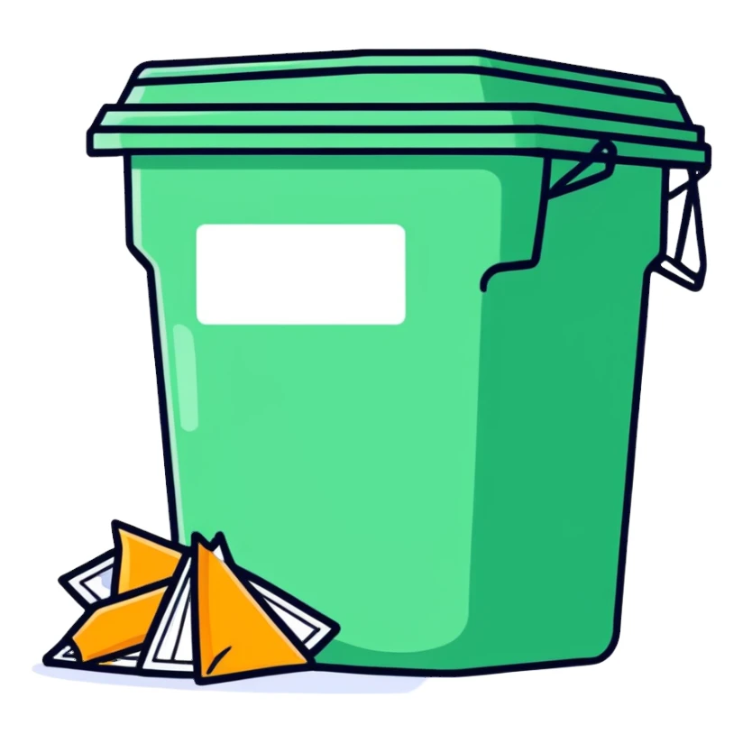 Trash sticker