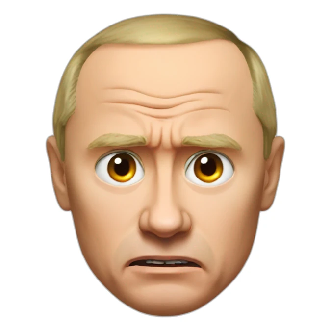 red angry face putin sticker