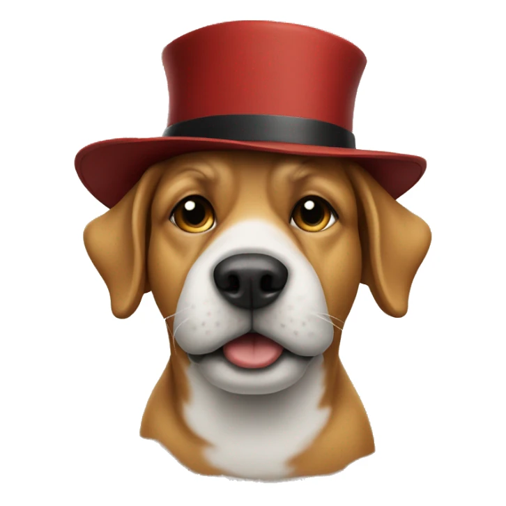 Dog smoking with a hat on sticker