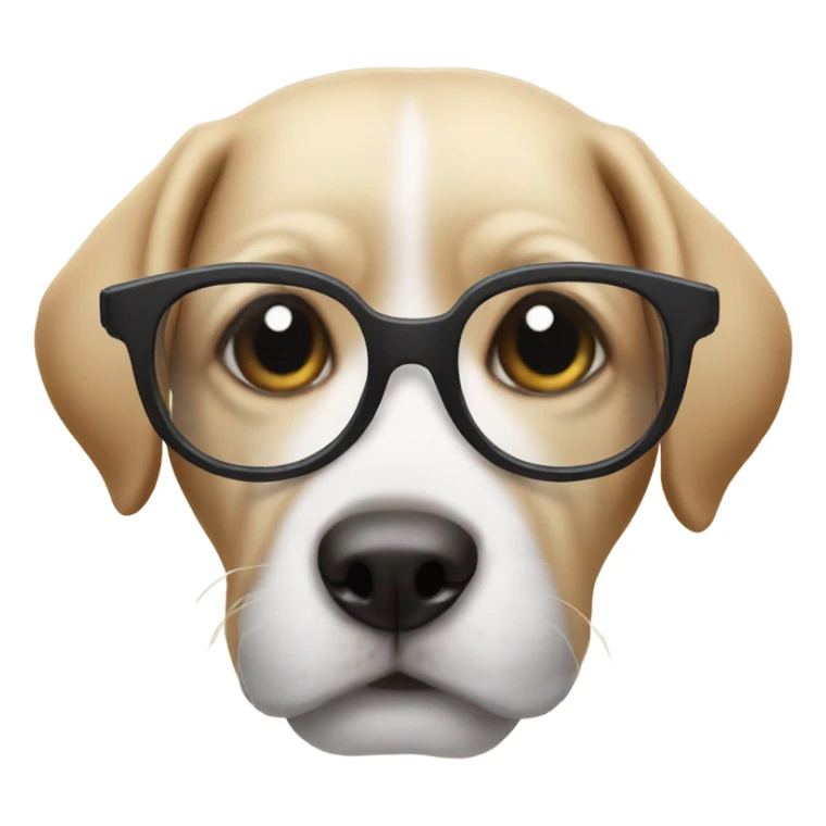 Dog wearing glasses  sticker
