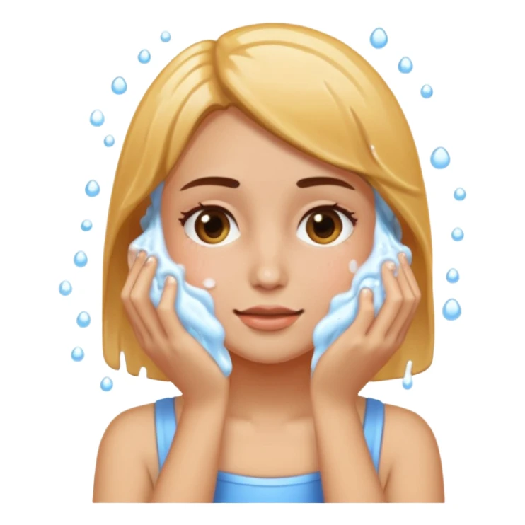 A women washing her face sticker