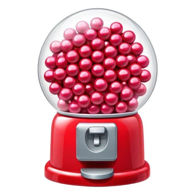 Red Bubblegum machine sticker