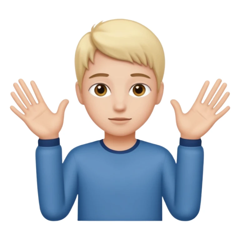 younger out with hands to the side sticker