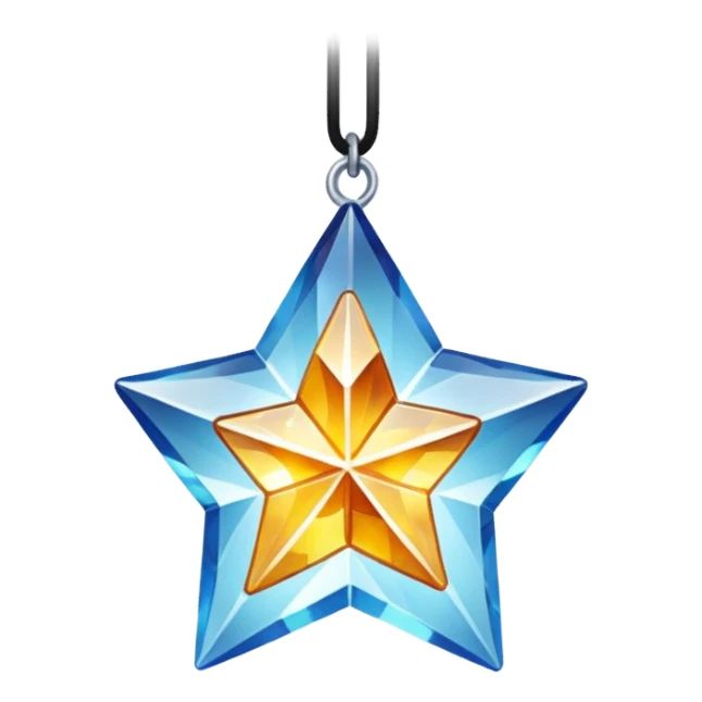 Hanging crystal star sticker