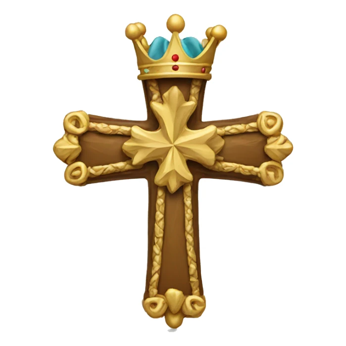 Cross with a crown sticker