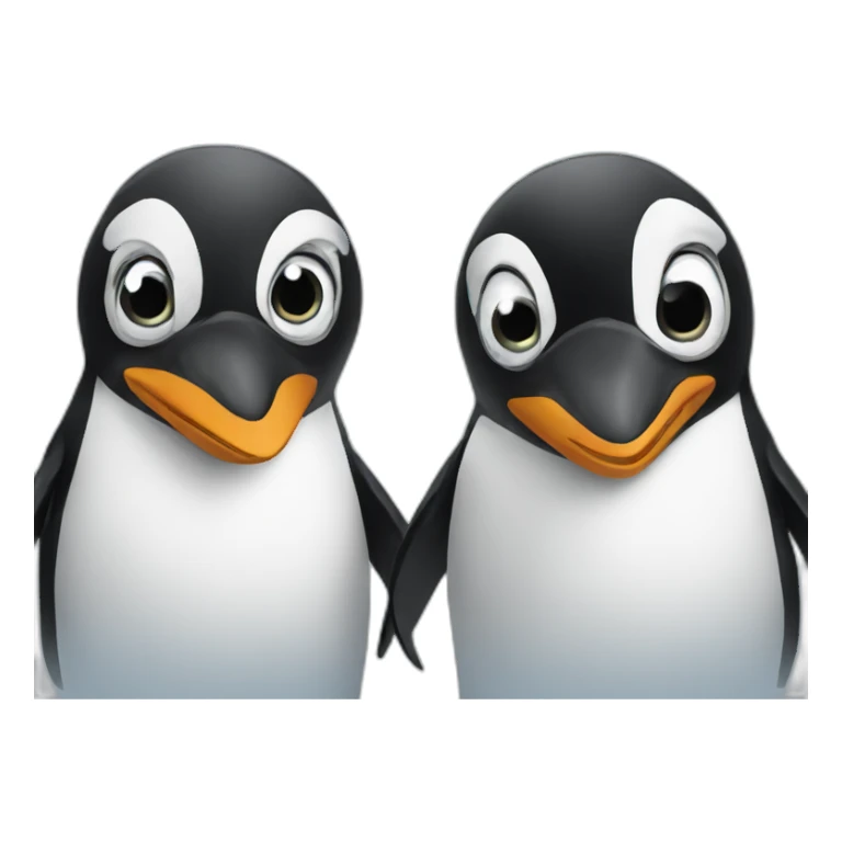 2 penguins sticker