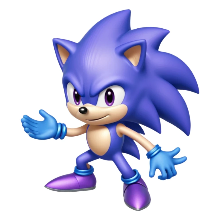glitter purple sonic sticker