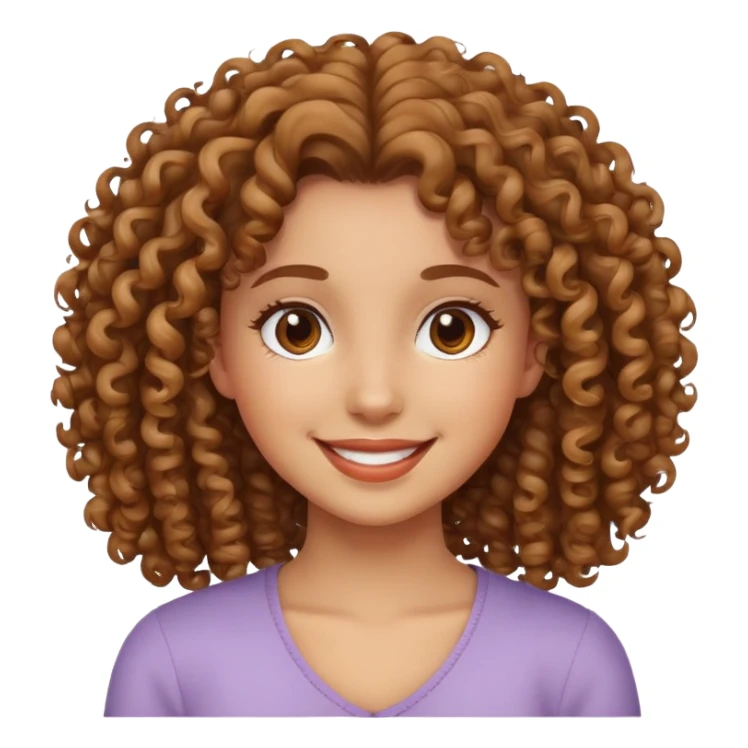 Menina de cabelo cacheado sticker