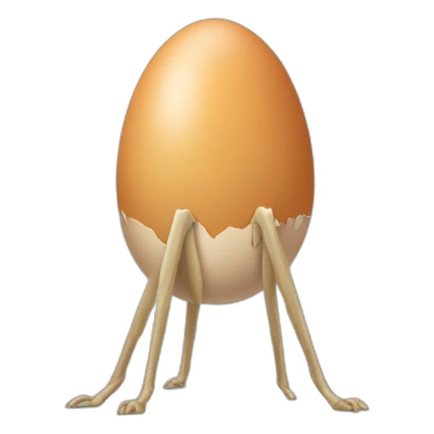 Egg with long man legs sticker