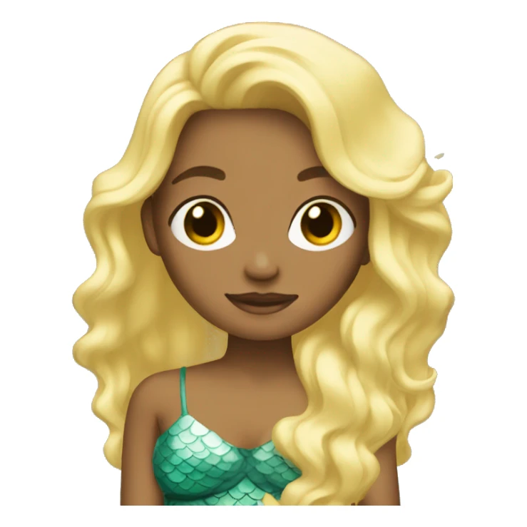 Create me a blonde mermaid  sticker