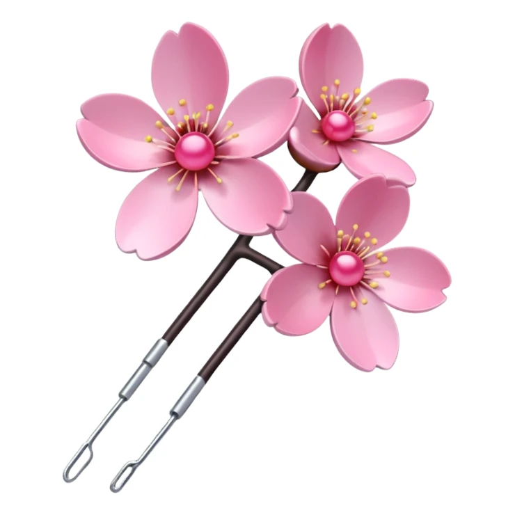 Cherry Blossom Hairpin – Pink flower-shaped pin.


 sticker