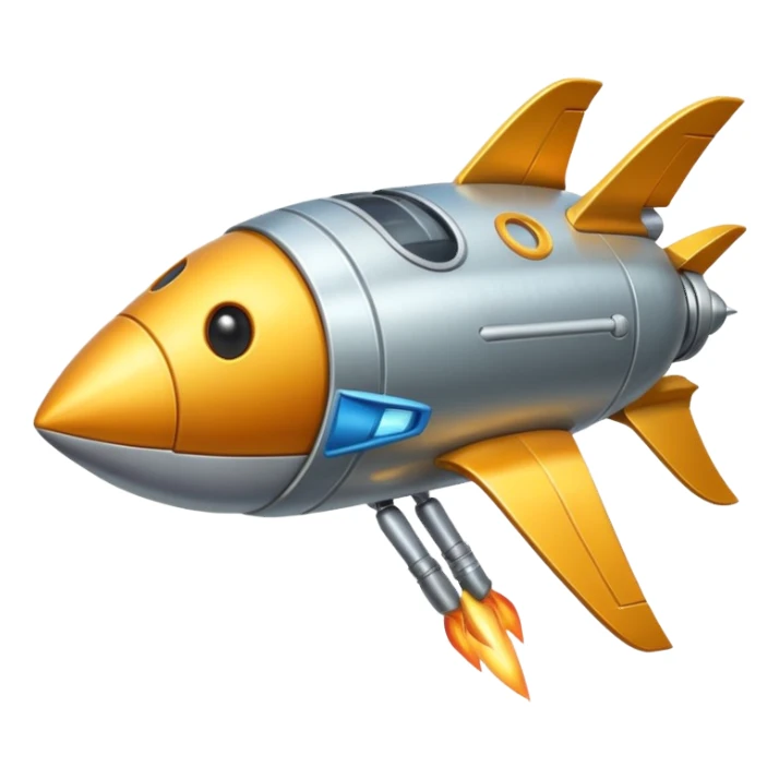 rocket-powered animal sticker