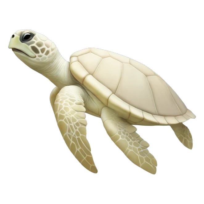 White Pastel sea turtle sticker