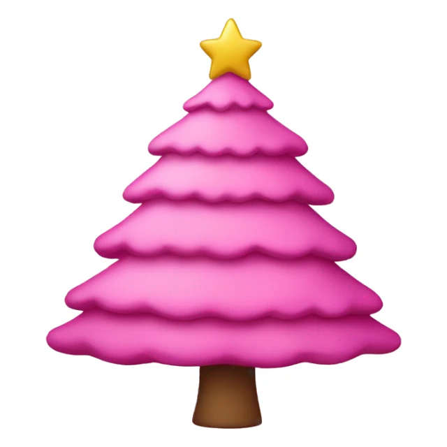Pink Christmas tree sticker