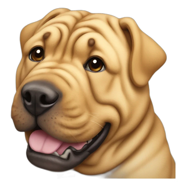 sharpei happy sticker