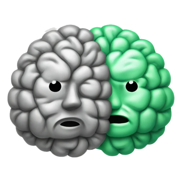 brain and spearmint sticker