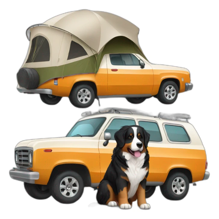Bernese mountain dog campingcar sticker
