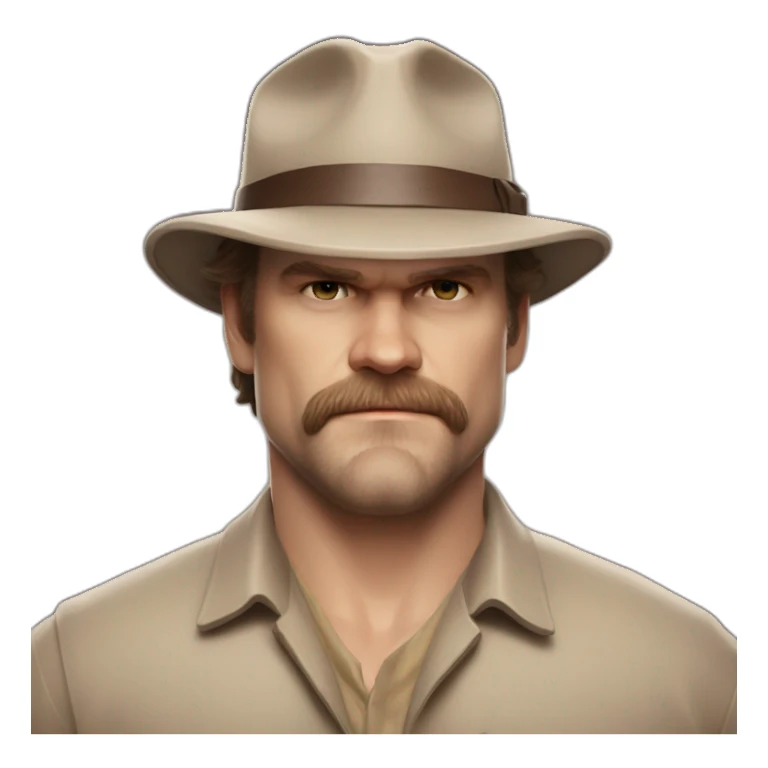 Jim Hopper David harbour little smiling sticker