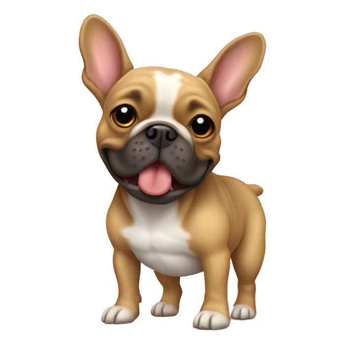 French bulldog humping a moose toy sticker