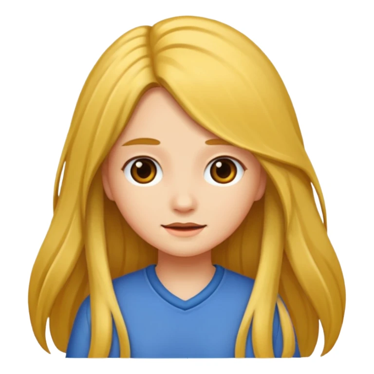 long hair girl sticker