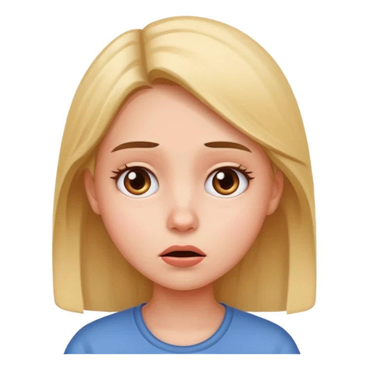 confused girl sticker
