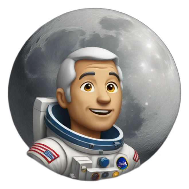 man on the moon sticker