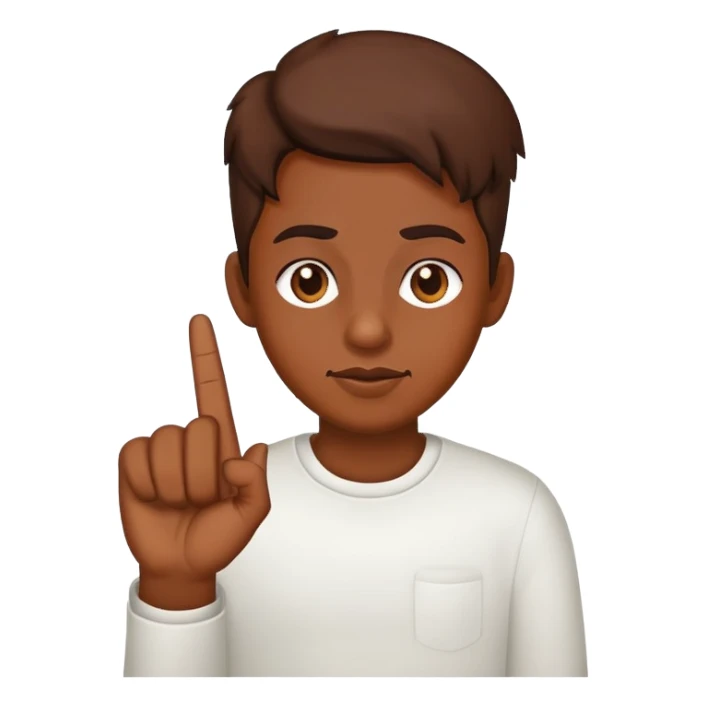 brown skin with middle finger sticker