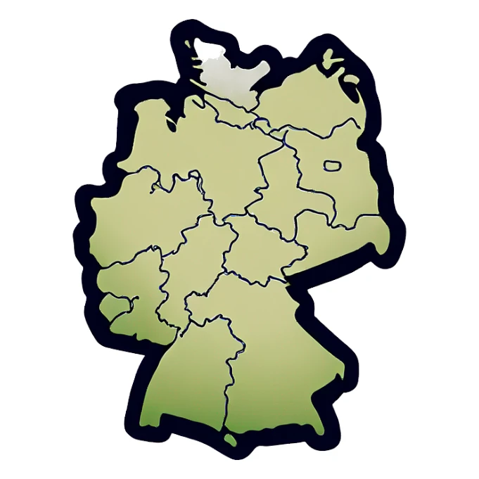 Germany map  sticker